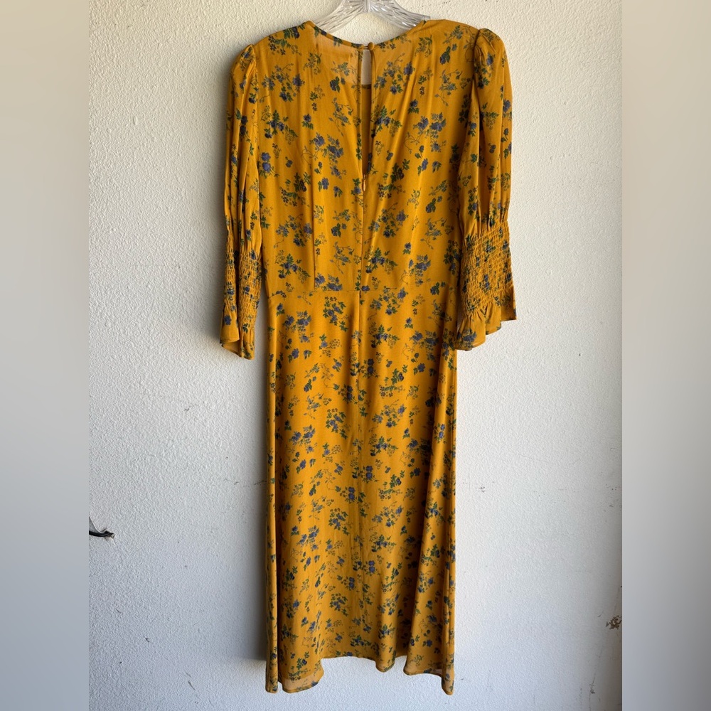 NWOT REFORMATION Carolena Floral-Print Georgette Midi Dress - Picture 5 of 7